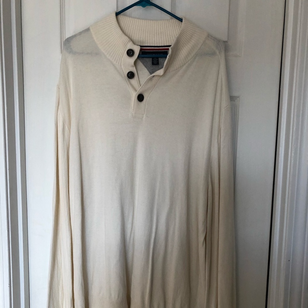 Tommy Hilfiger Men’s white knit sweater size XXL